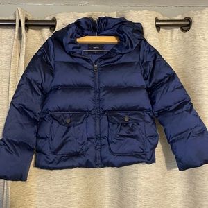 Girls beautiful blue puffer jacket